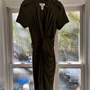 Byron Lars Olive Green Midi‎ Dress